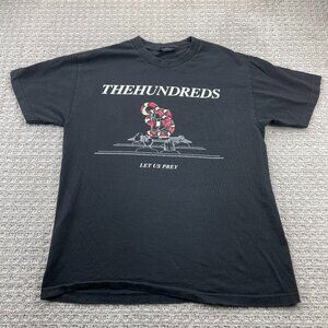 The Hundreds T-Shirt Men Large L Black Graphic Print Spelled Out Let Us Prey